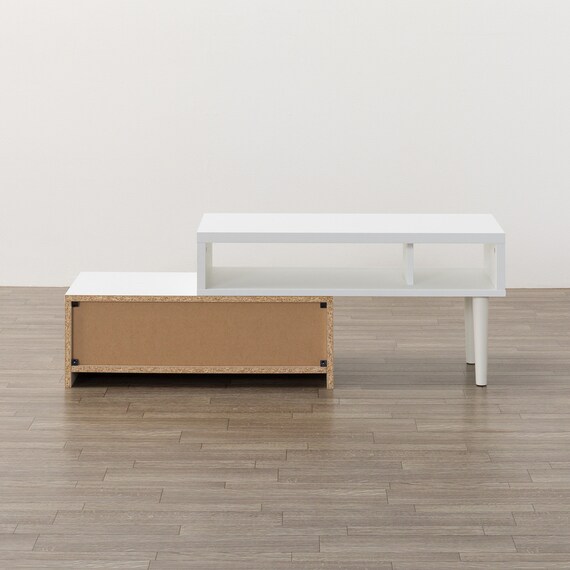 伸長式テレビ台(ローボード GA101N EX79 GY/WH) 14枚目画像