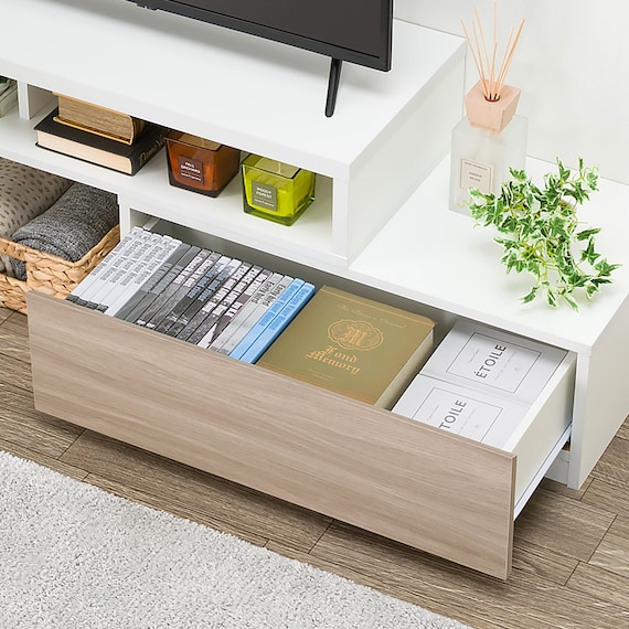 伸長式テレビ台(ローボード GA101N EX79 GY/WH) 16枚目画像