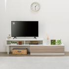 伸長式テレビ台(ローボード GA101N EX100 GY/WH) 1枚目画像