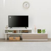伸長式テレビ台(ローボード GA101N EX100 GY/WH)