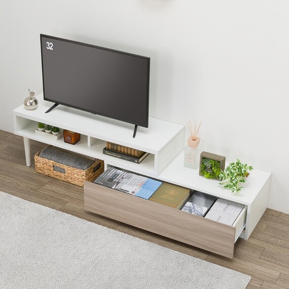伸長式テレビ台(ローボード GA101N EX100 GY/WH) 3枚目画像