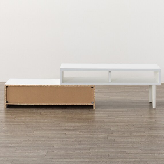 伸長式テレビ台(ローボード GA101N EX100 GY/WH) 8枚目画像