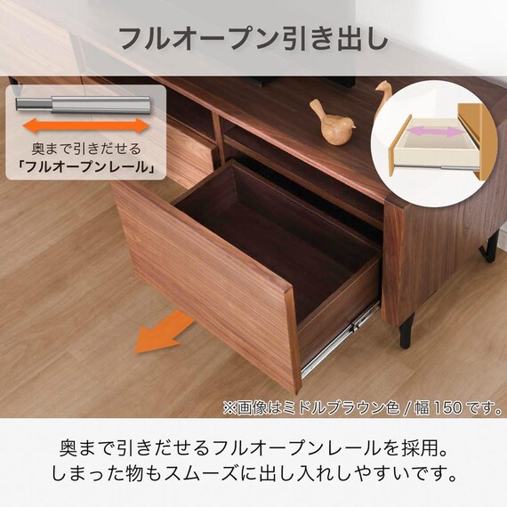 ローボード(WO SPEC2 幅150cm LBR)【島忠ホームズ商品】 3枚目画像