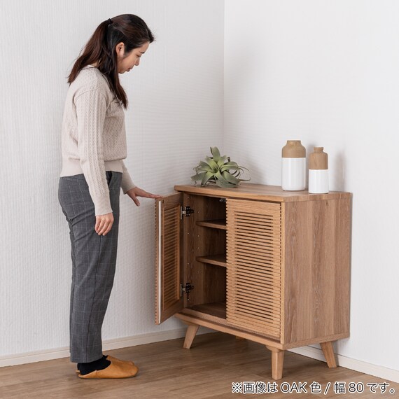 サイドボード(SMクロスタイム 幅80cm WN)【島忠ホームズ商品】 4枚目画像