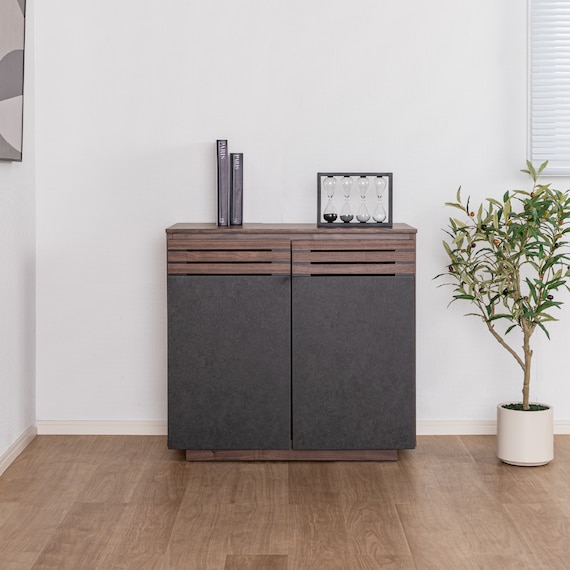 サイドボード(SMストーネ 幅80cm MBR)【島忠ホームズ商品】 1枚目画像