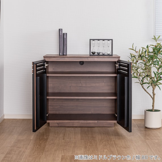 サイドボード(SMストーネ 幅80cm MBR)【島忠ホームズ商品】 10枚目画像