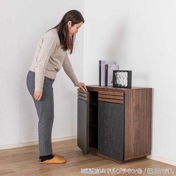 サイドボード(SMストーネ 幅80cm MBR)【島忠ホームズ商品】 11枚目画像