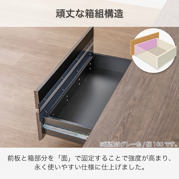 ローボード(エディディア 幅150cm グレー)【島忠ホームズ商品】 7枚目画像