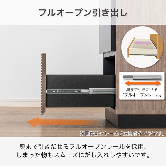 TVサイドキャビネット(エディディア 幅50cm グレー(ヒダリ))【島忠ホームズ商品】 7枚目画像