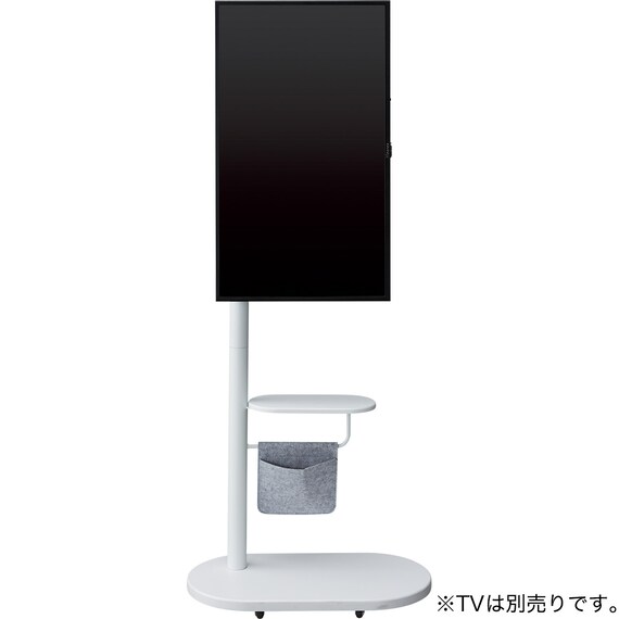 キャスター付きテレビスタンド(LU121 60 WH) 4枚目画像