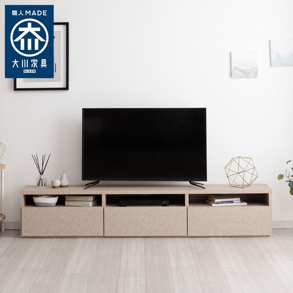 日本製 組立不要 完成品 テレビボード (幅180cm ベージュ) | ニトリ 