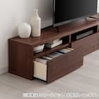 日本製 組立不要 完成品 テレビボード (幅180cm グレー) 4枚目画像