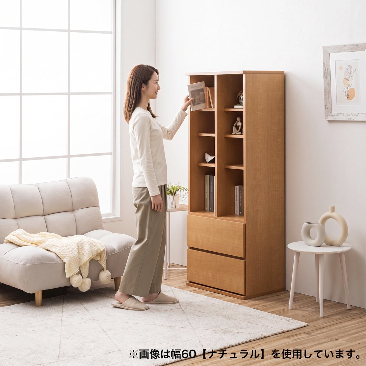 日本製 組立不要 完成品 多目的シェルフ (幅60cm ブラウン) | ニトリ