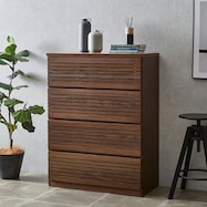 天然木工芸突板ハイチェスト(80)