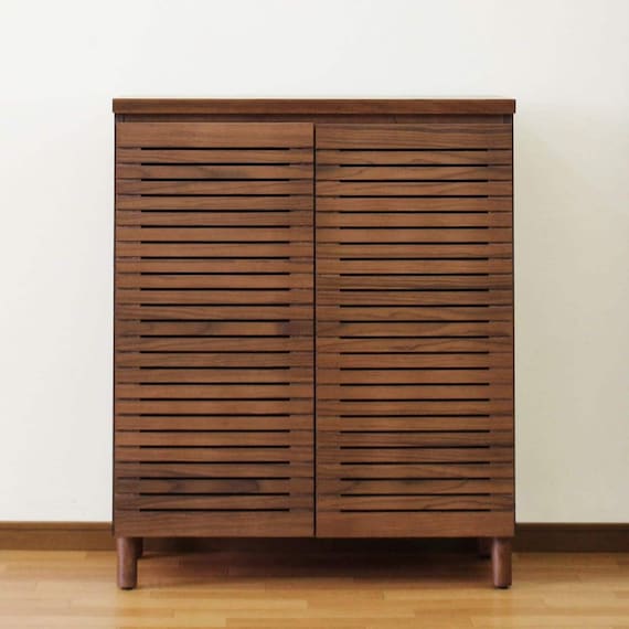 天然木工芸突板シューズボックス(80L WAL) 1枚目画像