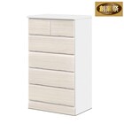 日本製 多サイズチェスト 幅60cm(5段 WH) 1枚目画像