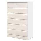 日本製 多サイズチェスト 幅80cm(6段 WH) 1枚目画像