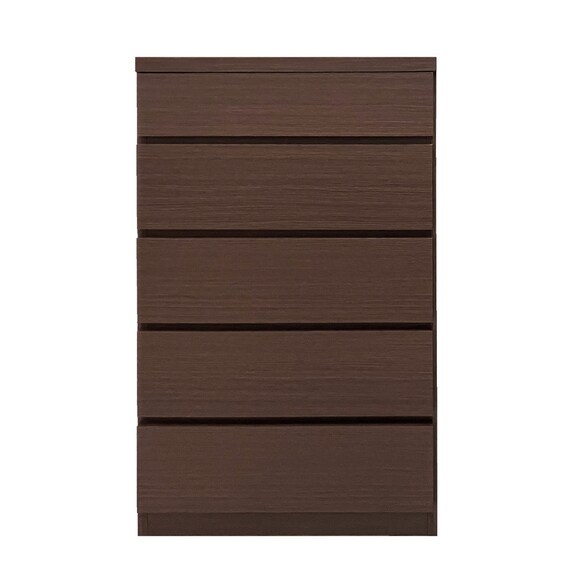 多サイズ薄型チェスト(幅59.5cm 5段 BR) 1枚目画像