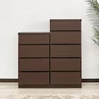 多サイズ薄型チェスト(幅59.5cm 5段 BR) 12枚目画像