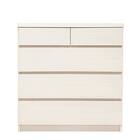 多サイズ薄型チェスト(幅75cm 4段 WH) 1枚目画像