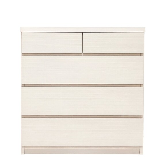 多サイズ薄型チェスト(幅75cm 4段 WH) 1枚目画像