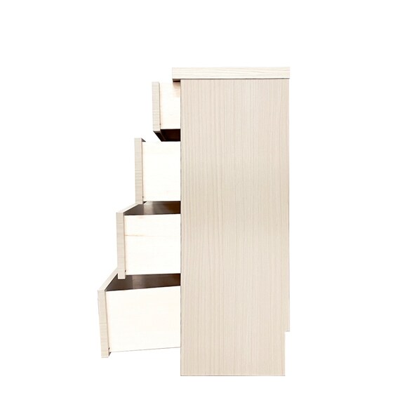 多サイズ薄型チェスト(幅75cm 4段 WH) 2枚目画像