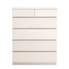 多サイズ薄型チェスト(幅75cm 5段 WH) 1枚目画像