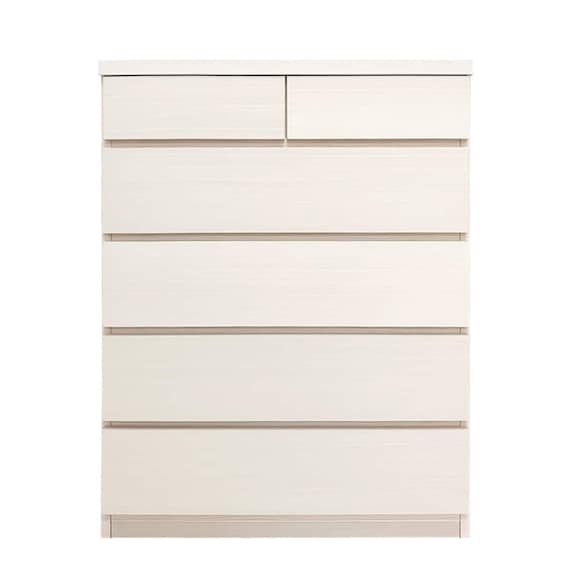 多サイズ薄型チェスト(幅75cm 5段 WH) 1枚目画像