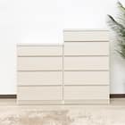 多サイズ薄型チェスト(幅75cm 5段 WH) 12枚目画像