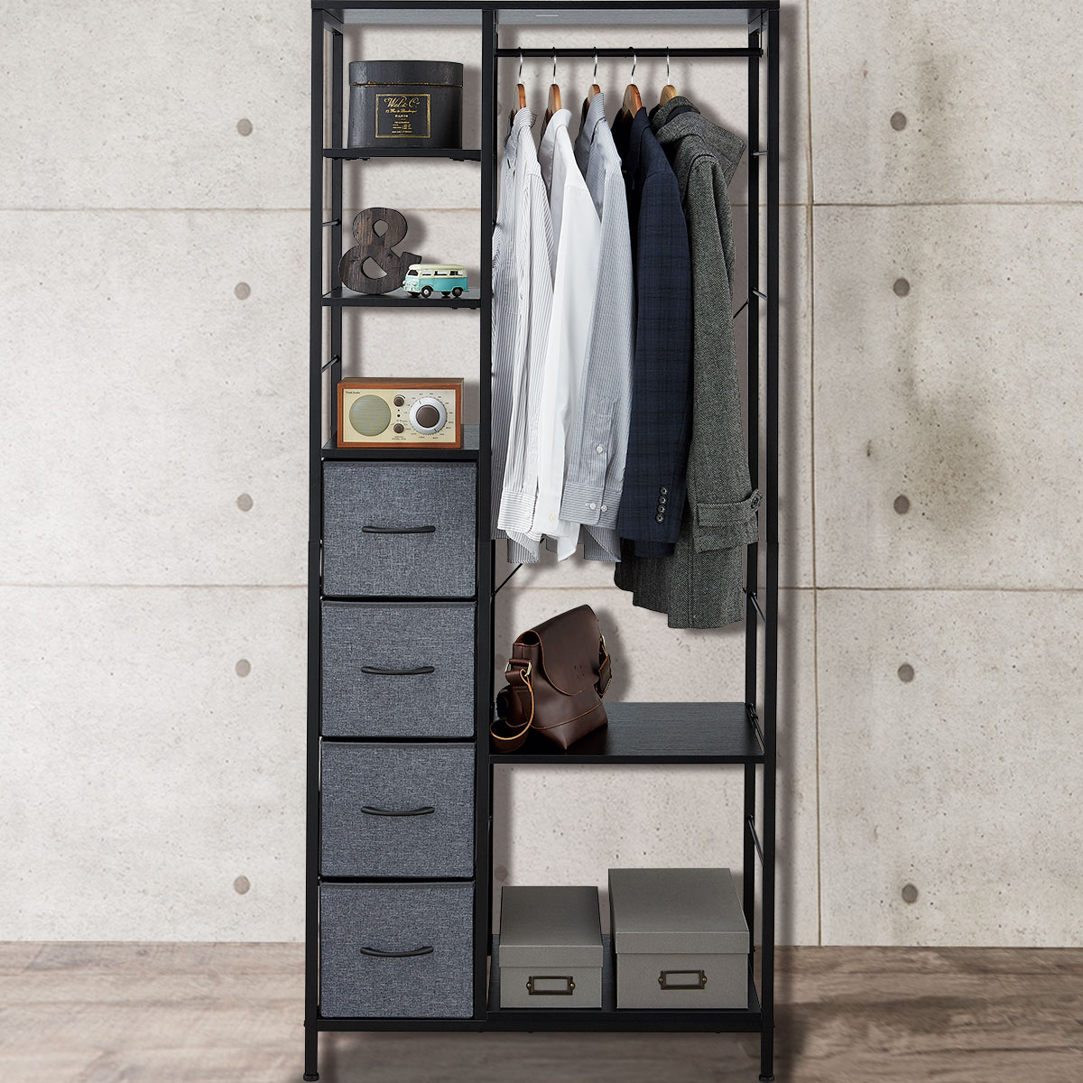 ハンガーラックチェスト(MJ011 DGY/BK) | ニトリネット【公式】 家具