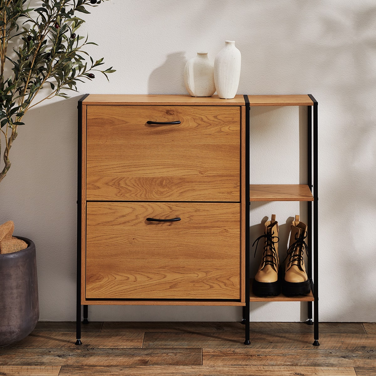 シューズラック(KP502 LBR/BK) | ニトリネット【公式】 家具