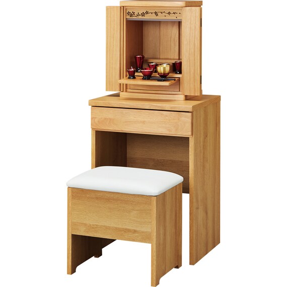 仏壇キャビネット(BD008 5070 LBR 椅子付き) 6枚目画像