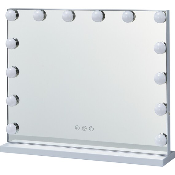 LED付き置き型ミラー(OD002 WH) 1枚目画像