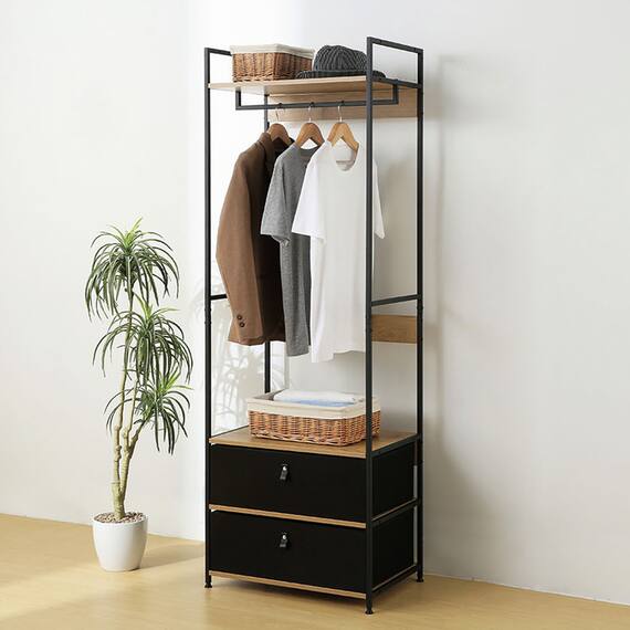 ハンガーラック(KP520 LBR/BK) 2枚目画像