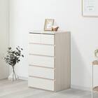 日本製 組立不要 完成品 チェスト (幅60cm 5段 ホワイト) 6枚目画像