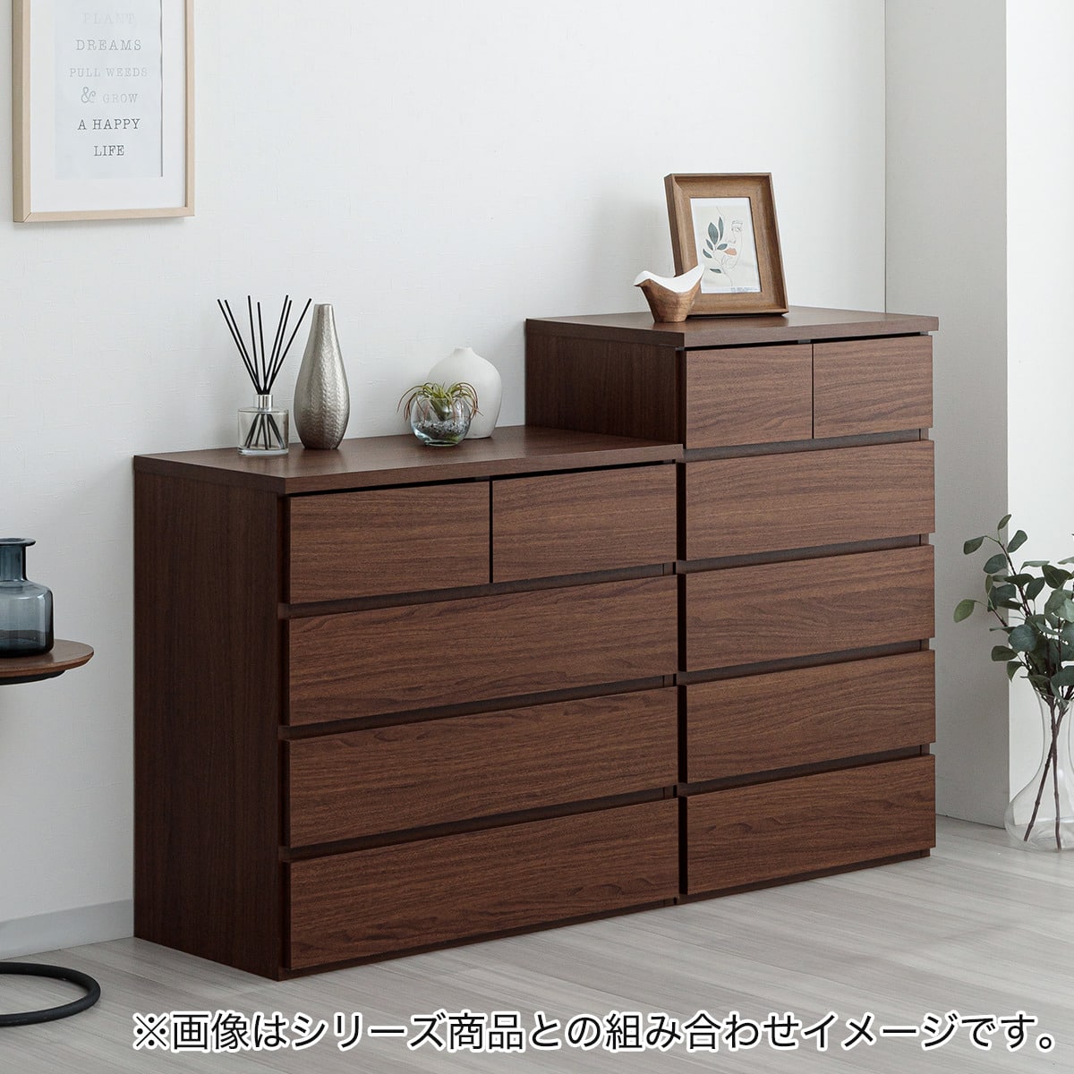 日本製 組立不要 完成品 チェスト 幅60cm 5段 ブラウン 日本製 組立不要 完成品 チェスト (幅60cm 5段 ブラウン) | ニトリ