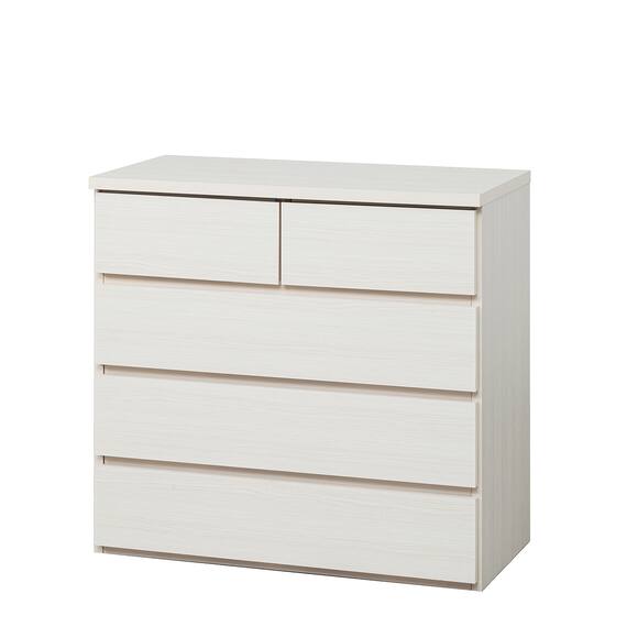 日本製 組立不要 完成品 チェスト (幅80cm 4段 ホワイト) 7枚目画像