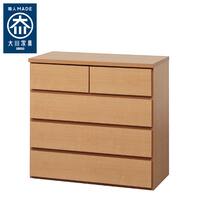 日本製 組立不要 完成品 チェスト (幅80cm 4段 ナチュラル)