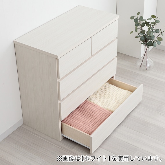 日本製 組立不要 完成品 チェスト (幅80cm 4段 ナチュラル) 4枚目画像