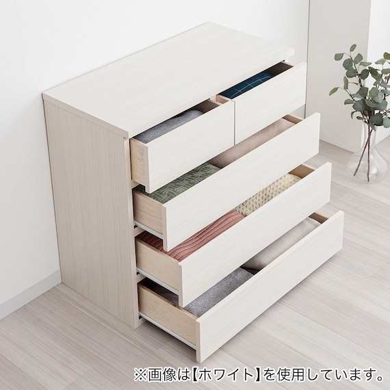 日本製 組立不要 完成品 チェスト (幅80cm 4段 ナチュラル) 5枚目画像
