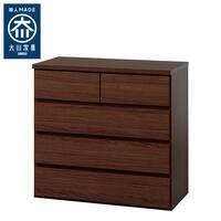 日本製 組立不要 完成品 チェスト (幅80cm 4段 ブラウン)