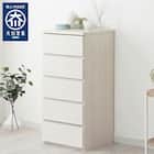 日本製 組立不要 完成品 チェスト (幅40cm 4段 ホワイト) 1枚目画像