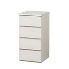 日本製 組立不要 完成品 チェスト (幅40cm 4段 ホワイト) 5枚目画像