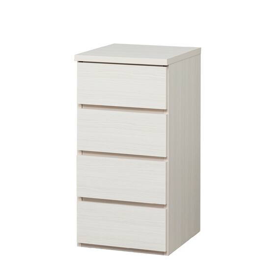 日本製 組立不要 完成品 チェスト (幅40cm 4段 ホワイト) 5枚目画像