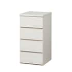 日本製 組立不要 完成品 チェスト (幅40cm 4段 ホワイト) 5枚目画像