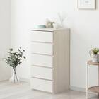 日本製 組立不要 完成品 チェスト (幅40cm 4段 ホワイト) 6枚目画像