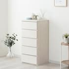 日本製 組立不要 完成品 チェスト (幅40cm 4段 ホワイト) 6枚目画像