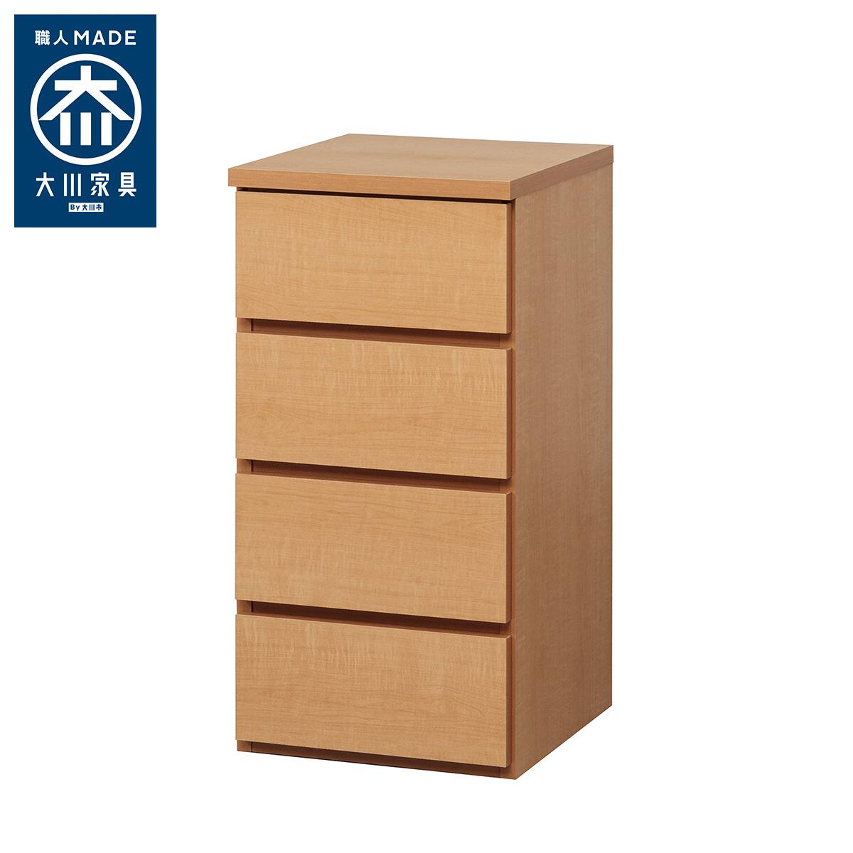 日本製 組立不要 完成品 チェスト (幅40cm 4段 ホワイト) | ニトリ