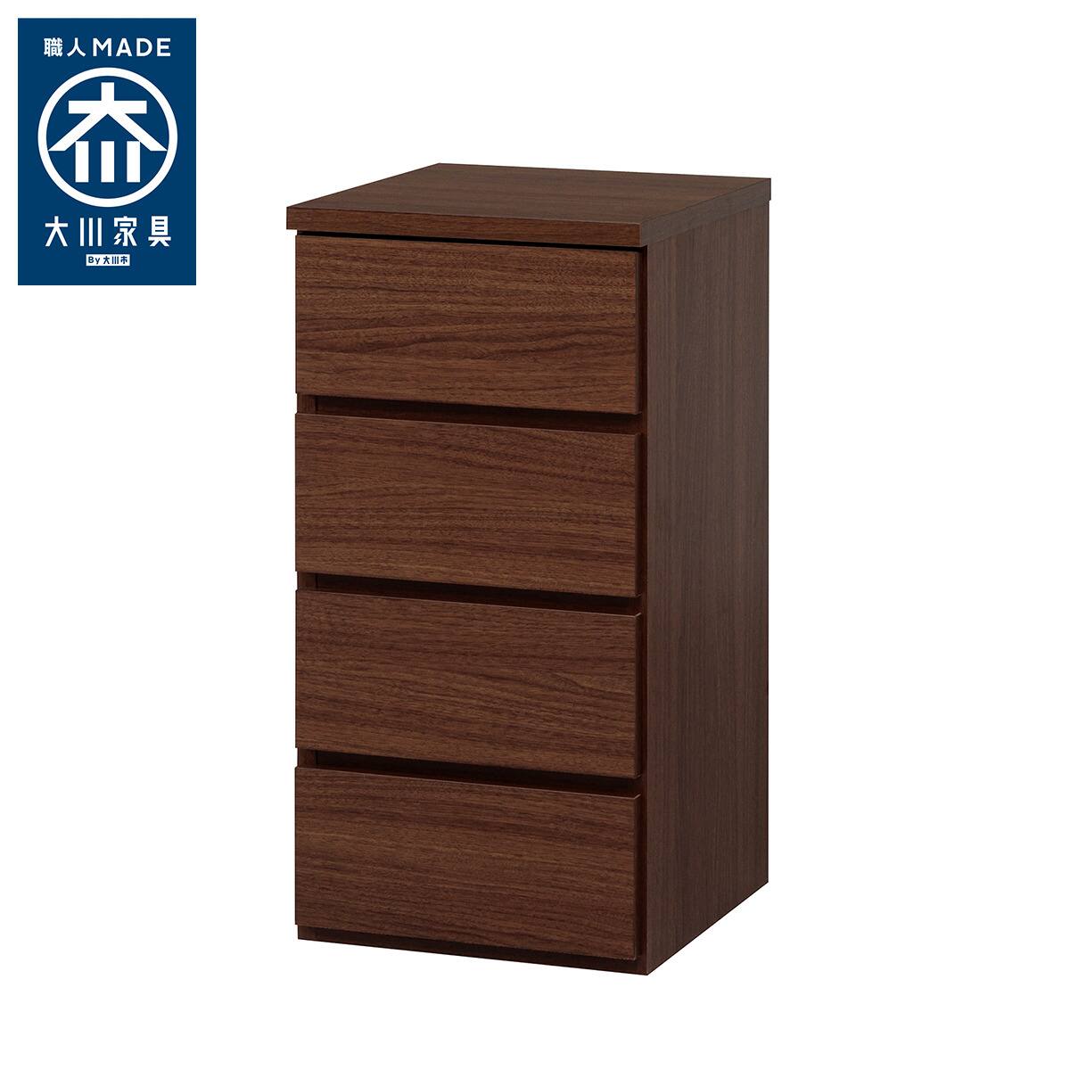 日本製 組立不要 完成品 チェスト (幅40cm 4段 ブラウン) | ニトリ