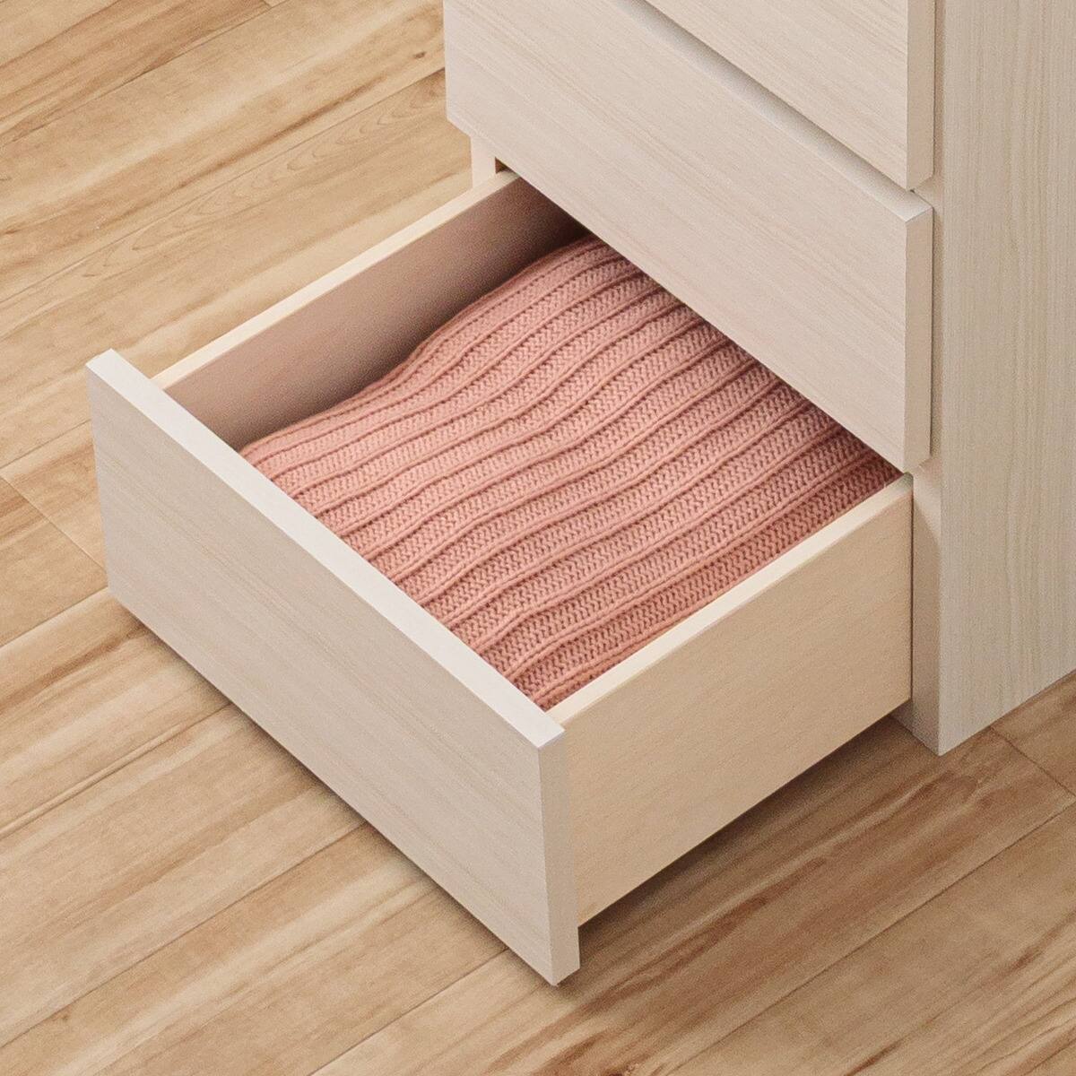 日本製 組立不要 完成品 チェスト (幅40cm 5段 ホワイト) | ニトリ
